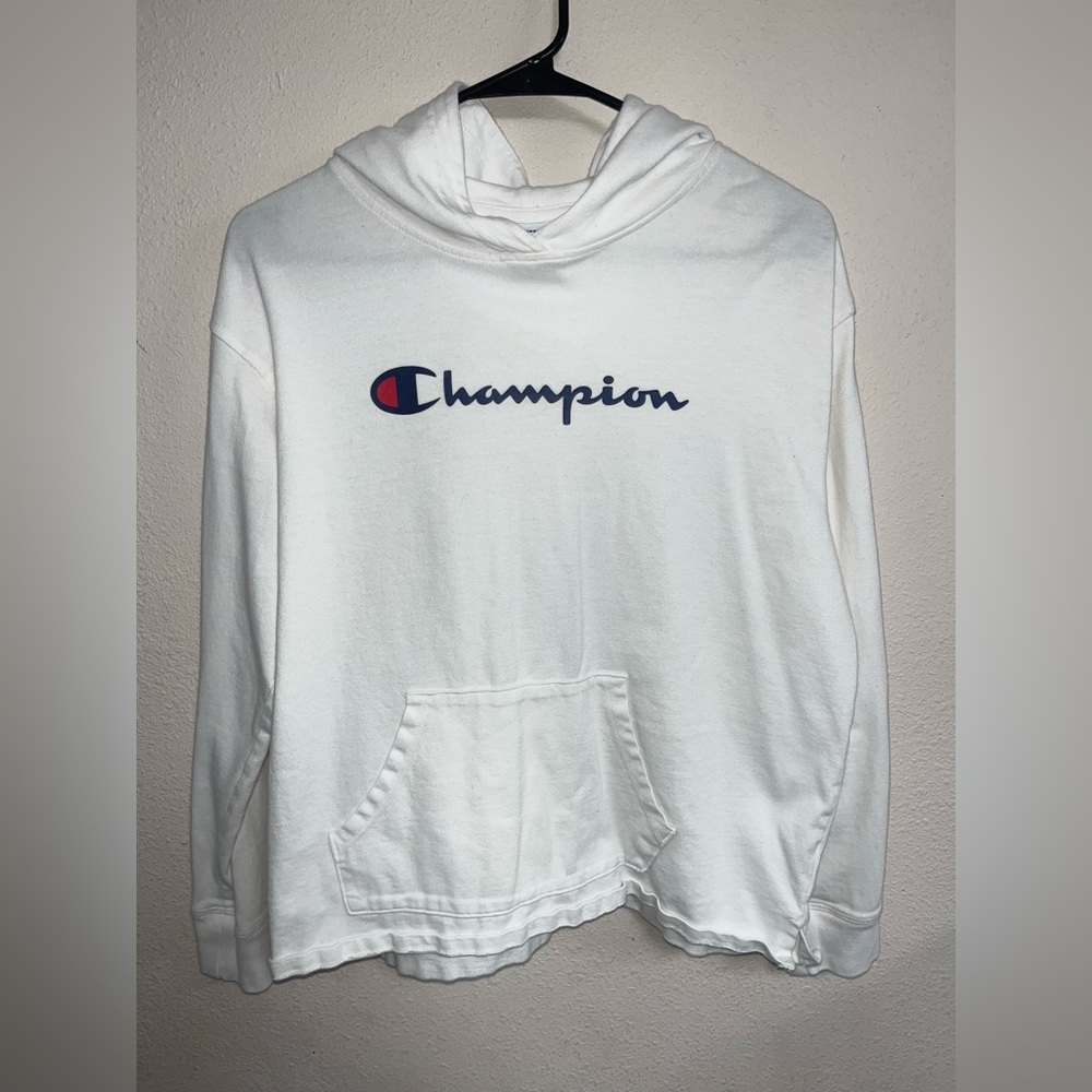 Champion White Long sleeve Hoodie